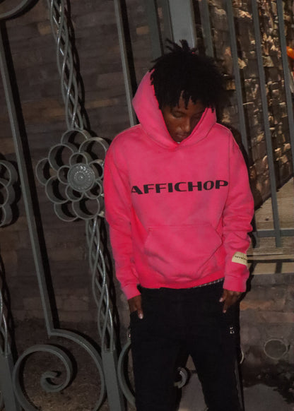 PINK LOGO HOODIE