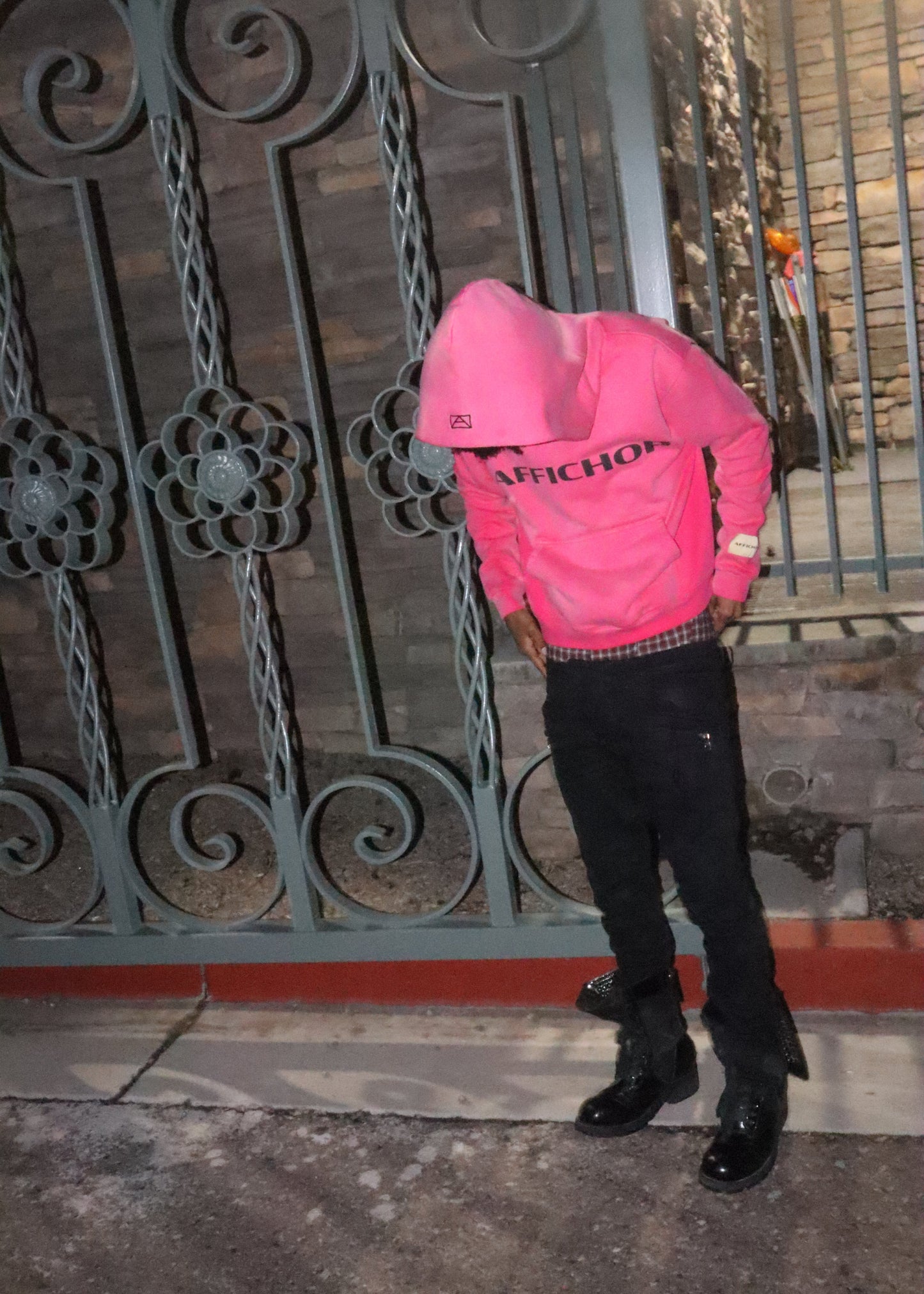 PINK LOGO HOODIE